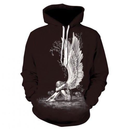 Long-sleeved 3d Pullover Hoodie