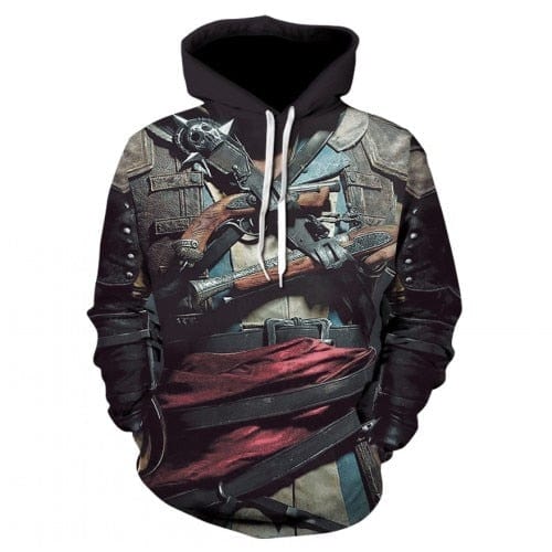 Long-sleeved 3d Pullover Hoodie