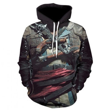 Long-sleeved 3d Pullover Hoodie