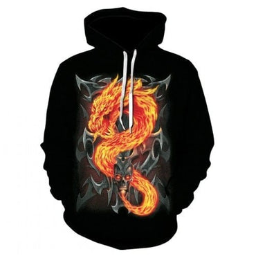 Long-sleeved 3d Pullover Hoodie