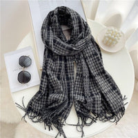 Luxury Plaid Cashmere Winter Scarf
