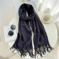 Luxury Plaid Cashmere Winter Scarf