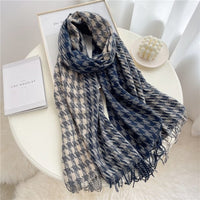 Luxury Plaid Cashmere Winter Scarf