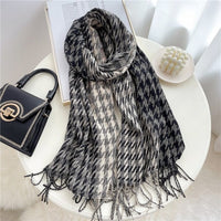 Luxury Plaid Cashmere Winter Scarf