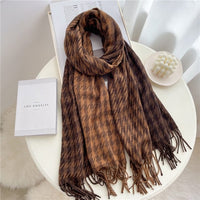 Luxury Plaid Cashmere Winter Scarf