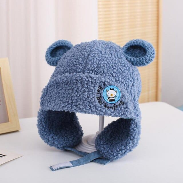 Plush Children's Beanie Hats With Earflaps