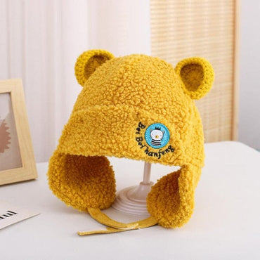 Plush Children's Beanie Hats With Earflaps