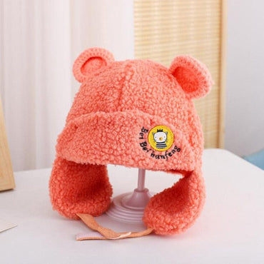 Plush Children's Beanie Hats With Earflaps