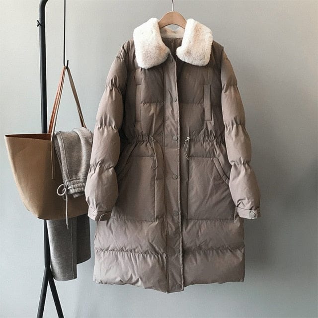 Drawstring Chic Oversize Winter Jacket