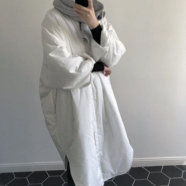 New Winter Super Oversized Solid Long Cotton Coat
