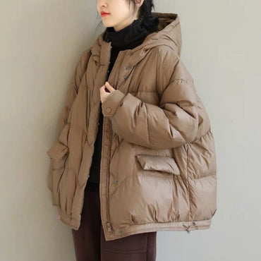 Loose Hooded Duck Down Jacket