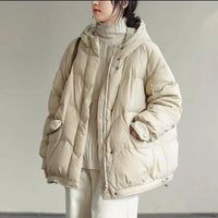 Loose Hooded Duck Down Jacket