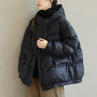 Loose Hooded Duck Down Jacket