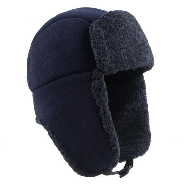 Wool Fur Bomber Hat