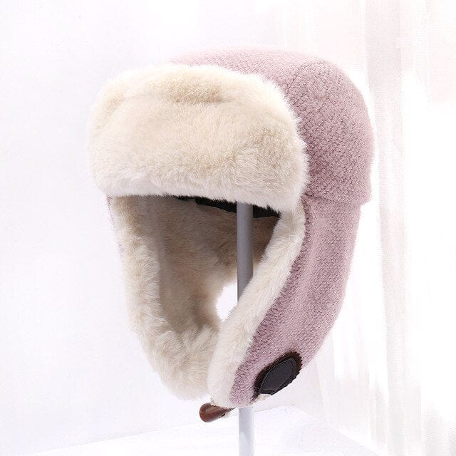 Windproof Plush Bomber Hat