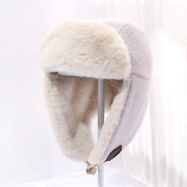 Windproof Plush Bomber Hat