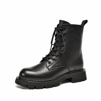Ladies Genuine Cow Leather Thick Sole Winter Boots