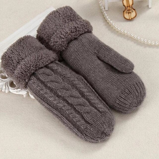 Double Thicken Warm Winter Gloves