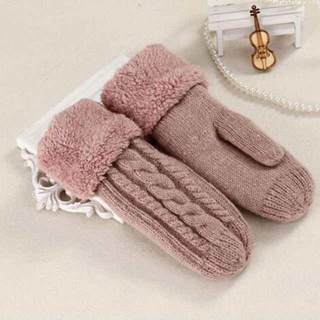 Double Thicken Warm Winter Gloves