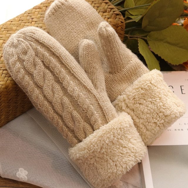 Double Thicken Warm Winter Gloves