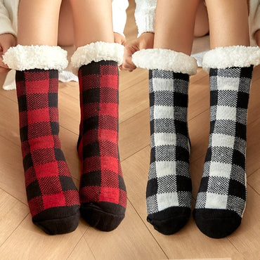 Winter Thick Plaid Socks