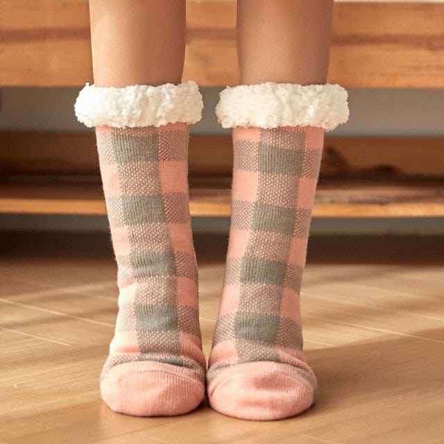 Winter Thick Plaid Socks