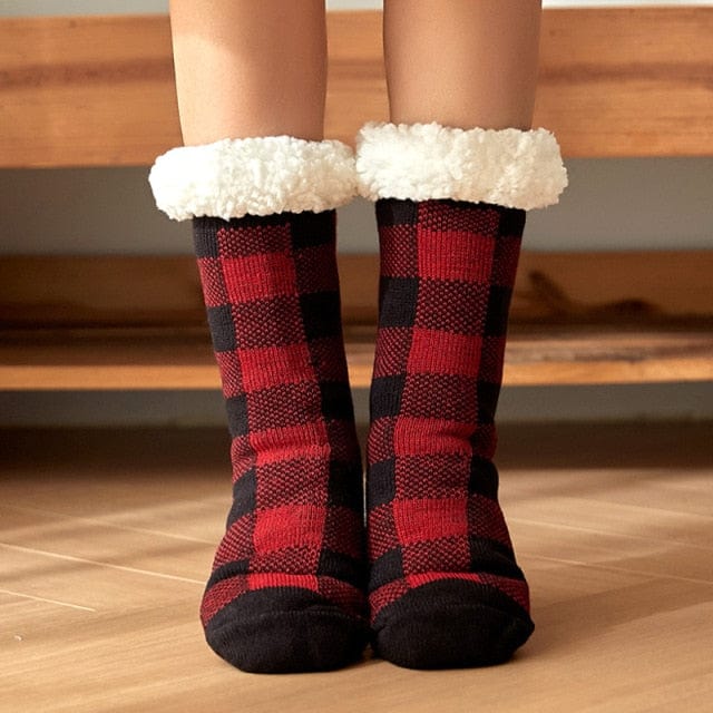 Winter Thick Plaid Socks