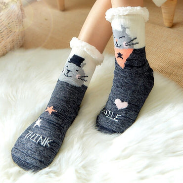 Winter Cartoon Carpet Socks