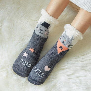 Winter Cartoon Carpet Socks