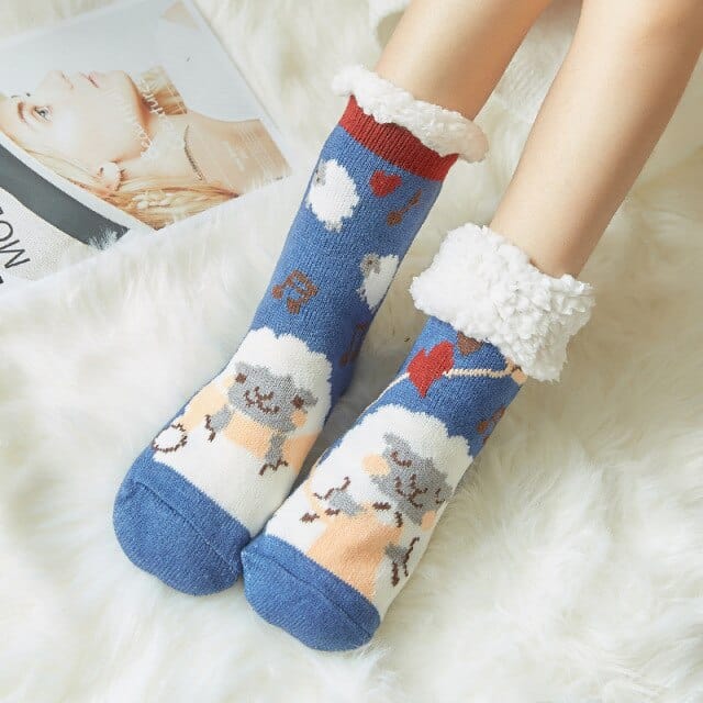 Winter Cartoon Carpet Socks