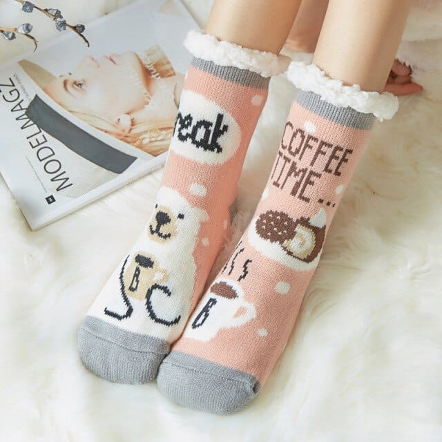 Winter Cartoon Carpet Socks