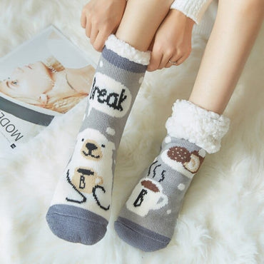 Winter Cartoon Carpet Socks