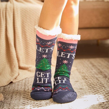 Winter Cartoon Carpet Socks