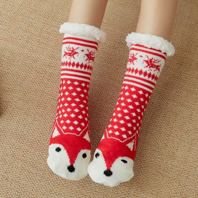 Winter Cartoon Carpet Socks