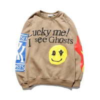Graffiti Print Fleece Hoodie