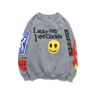 Graffiti Print Fleece Hoodie