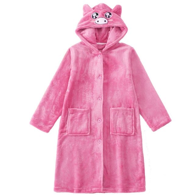 Winter Warm Boys and Girls Hooded Cartoon Pyjamas