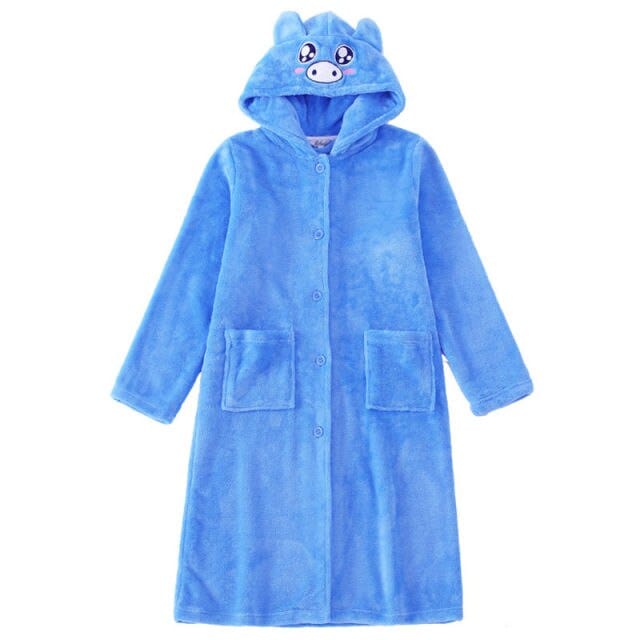 Winter Warm Boys and Girls Hooded Cartoon Pyjamas