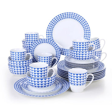 32-Piece Porcelain Ceramic Dinnerware Set