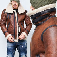 Classic Style Wool Lined Bomber Jacket