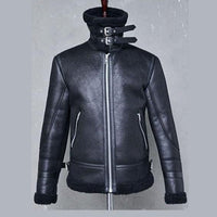 Classic Style Wool Lined Bomber Jacket