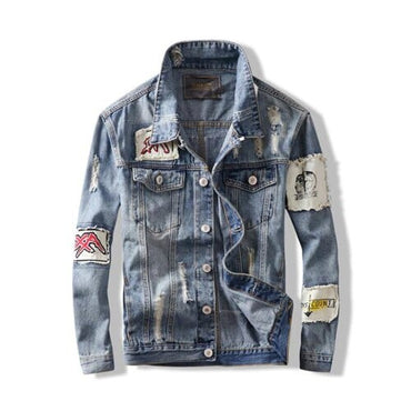 Retro Washed Ripped Denim Jacket