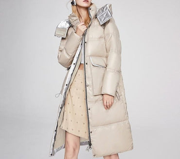 High End Winter Hooded Trench Coat