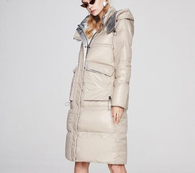 High End Winter Hooded Trench Coat