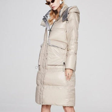 High End Winter Hooded Trench Coat