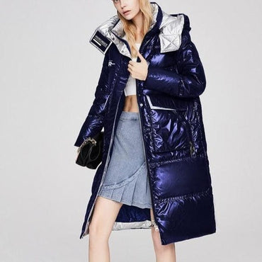 High End Winter Hooded Trench Coat