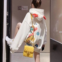 Velvet Padded Loose Hoodie