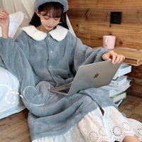 Double-Sided Plush Long Robe