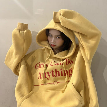 Oversized Hooded Girls Sweat Top