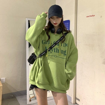 Oversized Hooded Girls Sweat Top